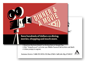 Dinner and a Movie Discount Cards